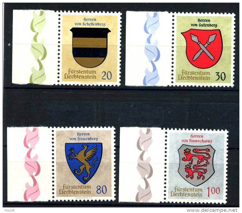 Liechtenstein Mi.No 450/53 ** 1965,  Wappen (II); - Nuovi