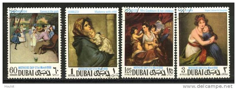 Dubai Mi.N° 303/06 Kpl.1968,  Arabischer Muttertag: Gemälde. - Dubai