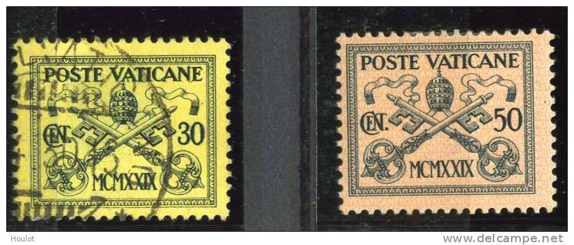 Vatikan Mi.N° 5 + 6 * Und Gestempelt 1929, Freimarken: Papst Pius XI - Used Stamps