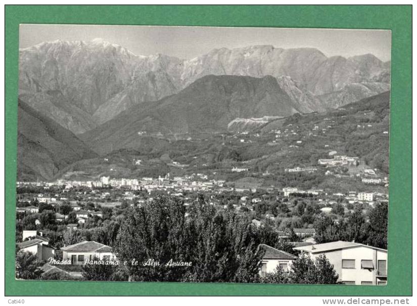 CARTOLINA-MASSA -PANORAMA E LE ALPI APUANE - Massa