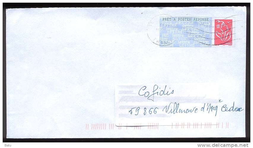 France Entier Postal Yvert No. 3734 PAP Oblitéré REPONSE Marianne De Lamouche - Prêts-à-poster:Answer/Lamouche