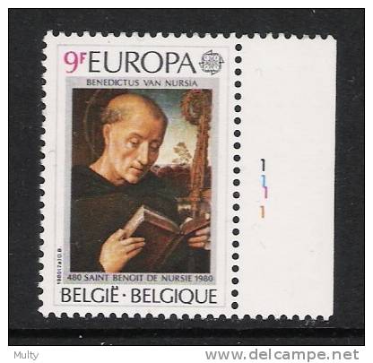 Belgie OCB 1972 (**) Met Plaatnummer 1. - 1971-1980