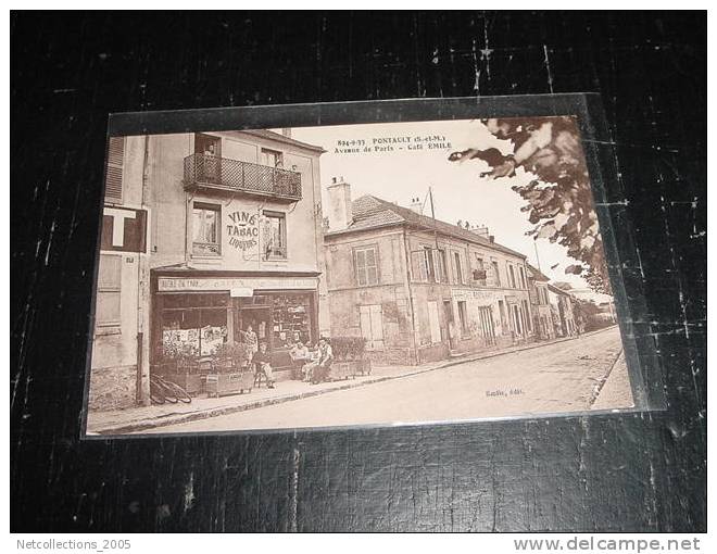 PONTAULT AVENUE DE PARIS - CAFE EMILE - 77 SEINE ET MARNE - CARTE POSTALE FRANCE - Pontault Combault