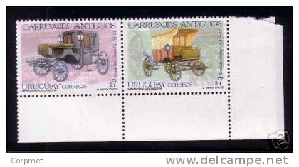 ANTIQUE STAGE-COACHES - URUGUAY - VF 1999 CARRIAGES SE-TENANT MINT (NH - Diligences