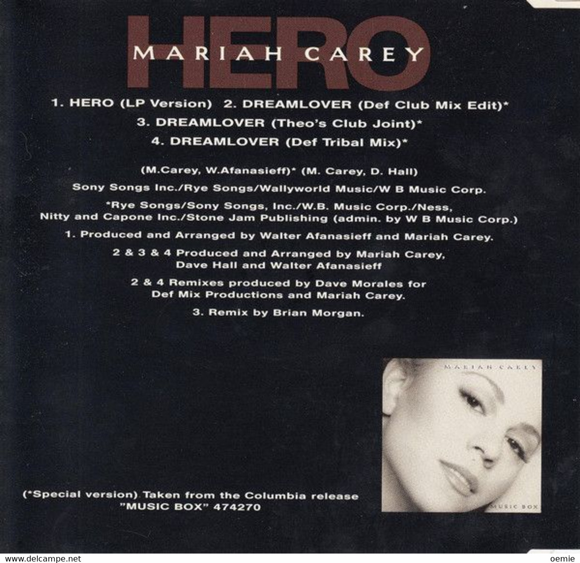 MARIAH  CAREY   /  HERO    //   Cd   NEUF  MAXI   SINGLES  4 TITRES - Altri - Inglese