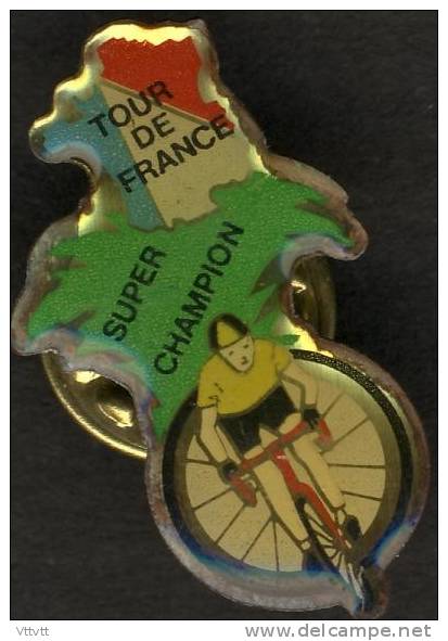 PIN'S CYCLISME TOUR DE FRANCE, MAILLOT DU SUPER CHAMPION - Wielrennen