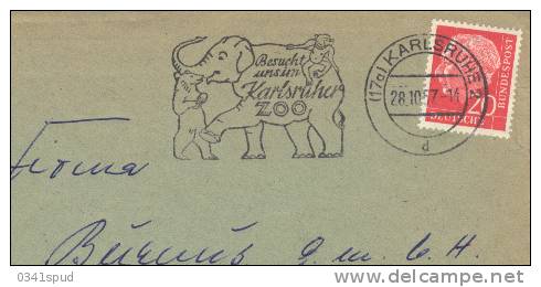 1957 Allemagne  Elephant  Elefante  Ours  Orso  Bear  Singe Scimmia Monkey - Elefanten