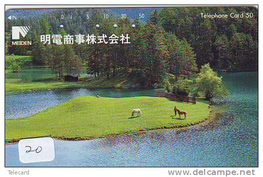 Télécarte CHEVAL (20) Pferd - Horse - Paard - Caballo Phonecard Animal Japon - Chevaux