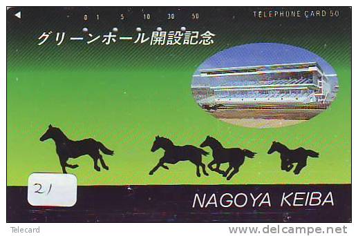 Télécarte CHEVAL (21) Pferd - Horse - Paard - Caballo Phonecard Animal Japon - Chevaux