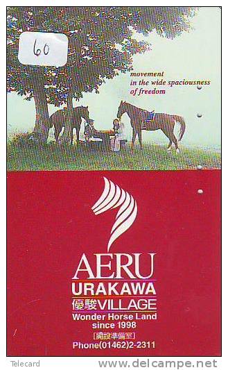 Télécarte CHEVAL (60) Pferd - Horse - Paard - Caballo Phonecard Animal Japon - Chevaux