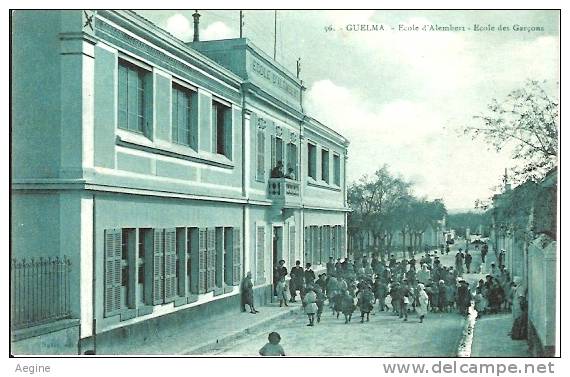 ALGERIE- Ref No 485- Guelma - Ecole D Alembert - Ecole Des Garcons  - Bon Etat - Guelma