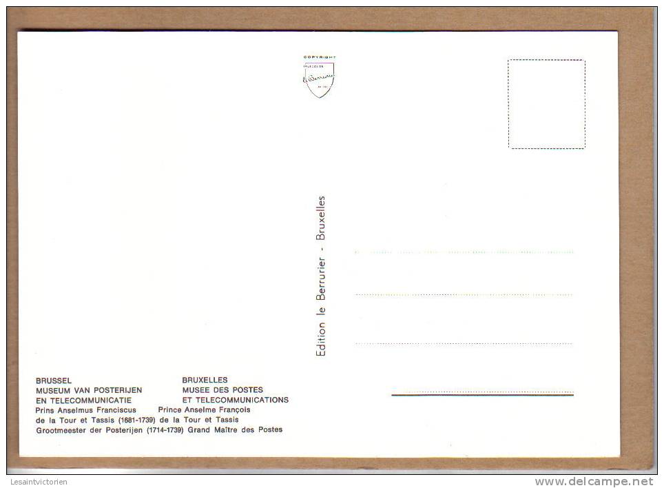 POSTES TELECOMMUNICATIONS MUSEE PRINCE ANSELME FRANCOIS GRAND MAITRE DES POSTES - Postal Services