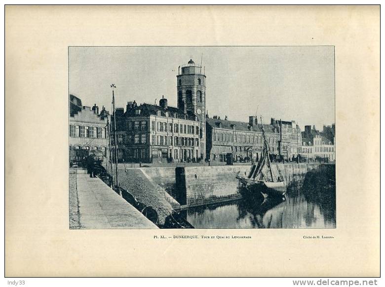 - REPROS DE PHOTOS RECTO-VERSO DE LA FIN DU XIXe S. 1. DUNKERQUE LE PORT 2. DUNKERQUE TOUR ET QUAI DU LENGHENAER - Sonstige & Ohne Zuordnung