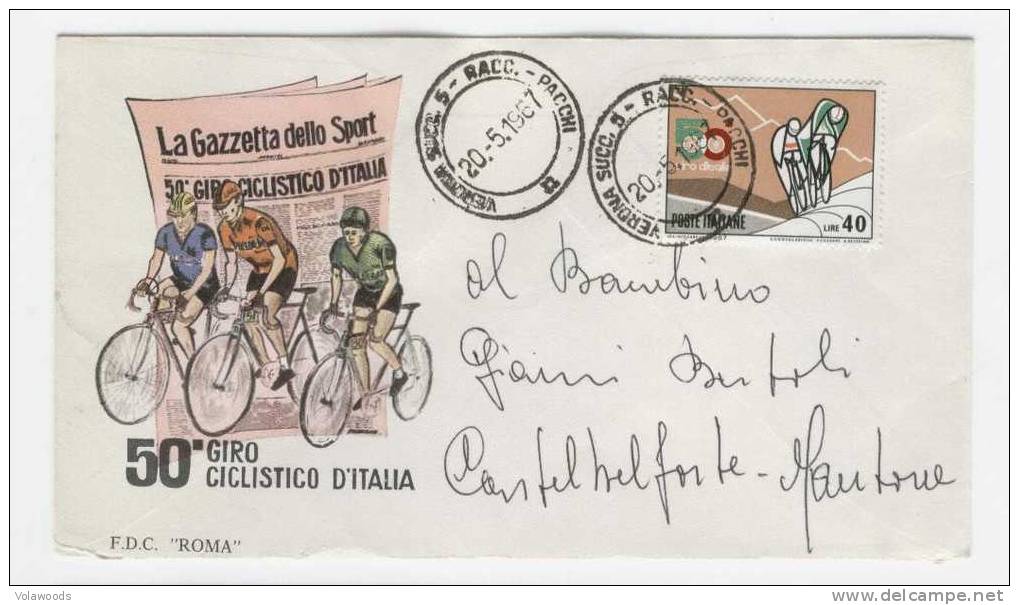 Italia - Busta Fdc: 50° Giro Ciclistico D´Italia - Ciclismo