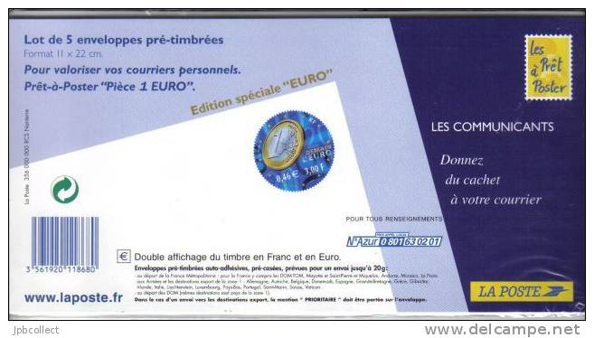 Prêt à Poster : L'Euro Lot De 5 Enveloppes - Prêts-à-poster:private Overprinting