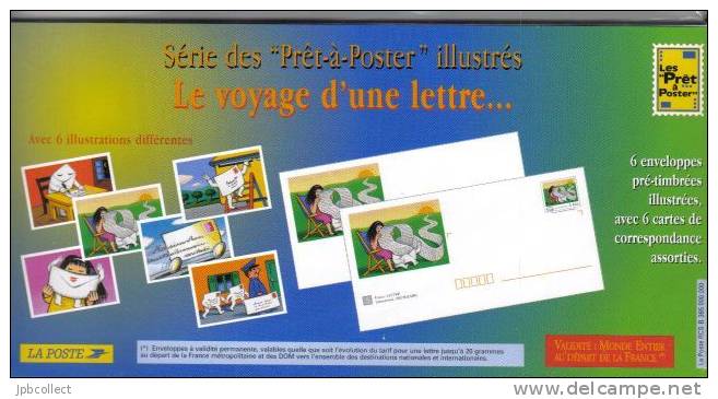 Prêt à Poster : Le Voyage D'une Lettre Lot De 6 Enveloppes - Prêts-à-poster: Repiquages Privés