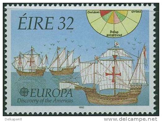 Ireland Irlande Eire 1992 Mi 792 ** Fleet Columbus: "Santa Maria", "Nina" En "Pinta" - Discovery Of Americas - Europa - Cristóbal Colón