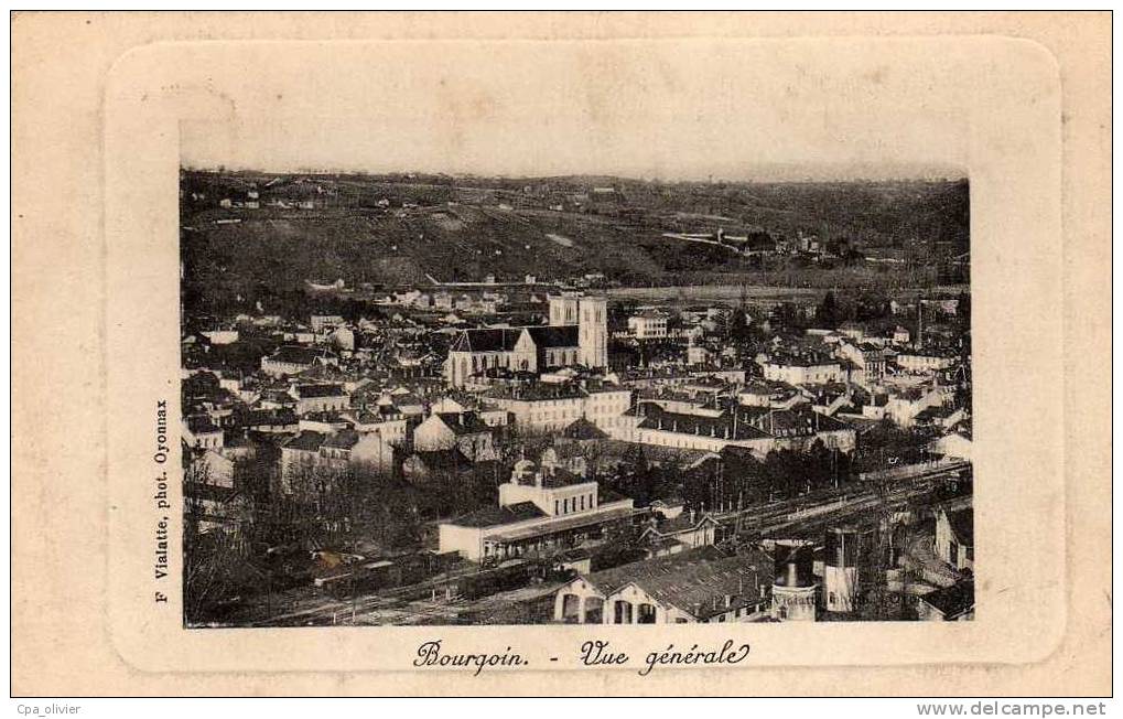38 BOURGOIN Vue Générale, Gare, Ed Vialatte, 191? - Bourgoin