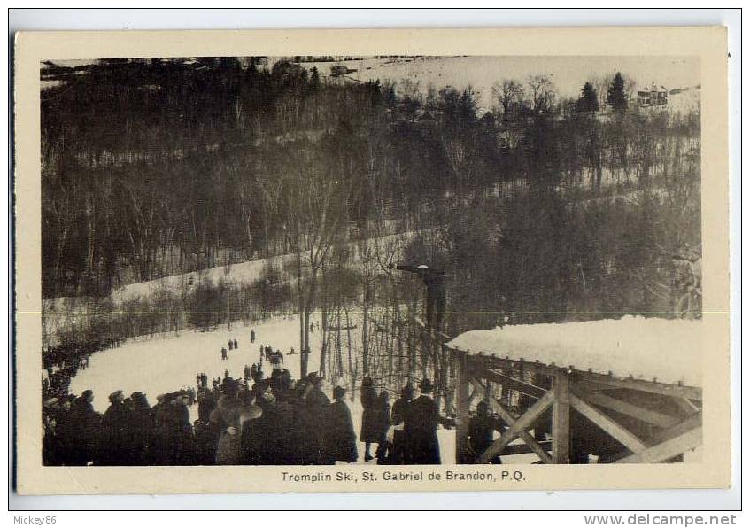 Canada--Québec--St Gabriel De Brandon--Tremplin Ski (très Animée) éd Novelty Manufacturing Co Ltd--très Jolie Carte-- - Winter Sports