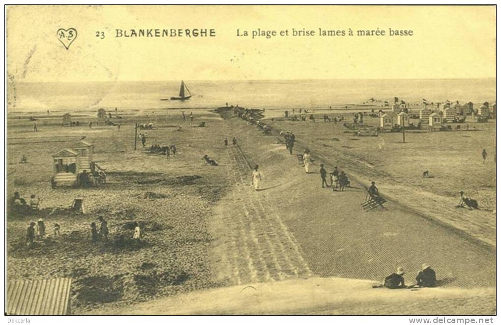Blankenberghe - La Plage Et Brise Lames à Marée Basse - Blankenberge