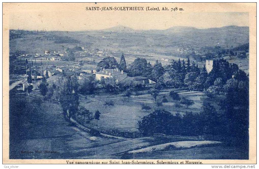 42 ST JEAN SOLEYMIEUX Vue Générale, Soleymieux Et Margerie, Ed Vial, 193? - Saint Jean Soleymieux
