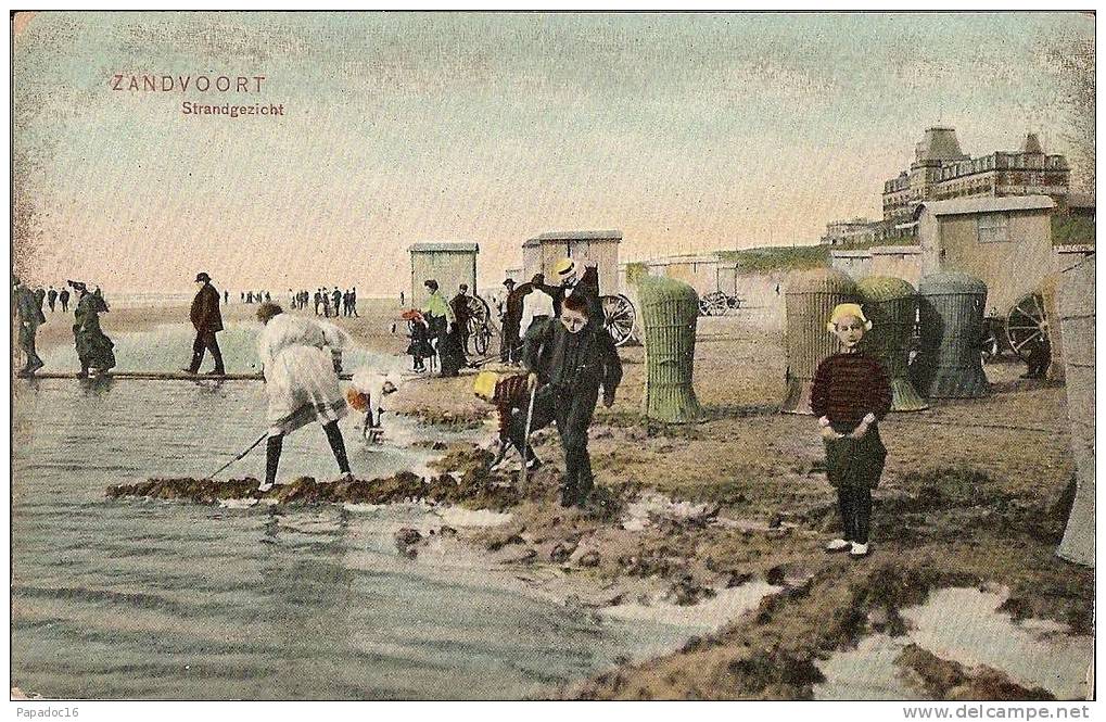 NL - Zandvoort - Strandgezicht - 1907 (verlevendigd / Animée - Plage - Colorisée) - Zandvoort