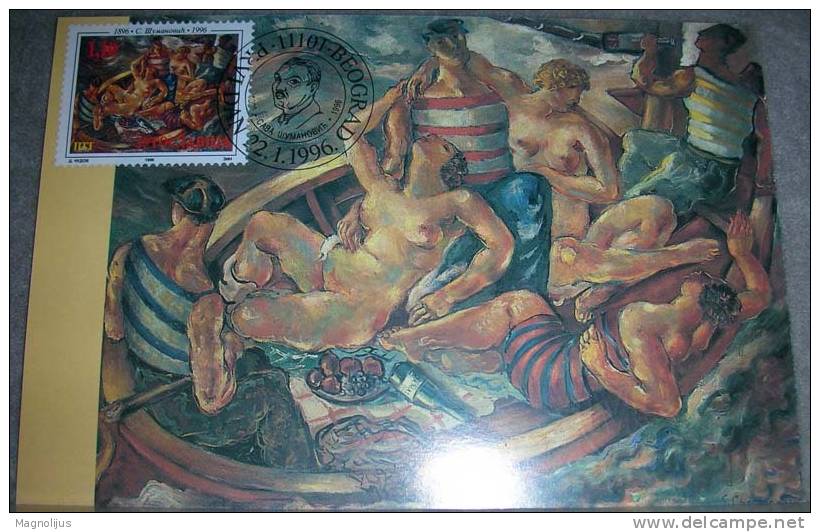 Art,Painting,Sava Sumanovic, Carte  Maximum,Yugoslavia,FDC Stamp,postcard - Cartoline Maximum