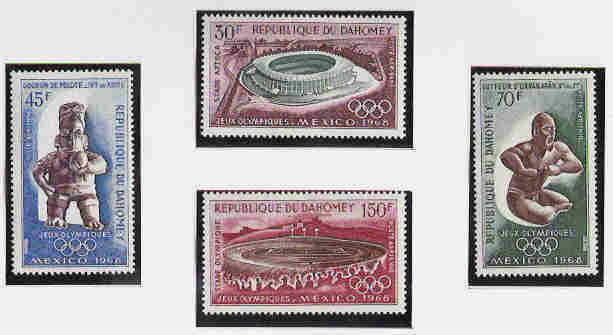 DAHOMEY, 1968 POSTE AERIENNE  YT 89-92  MNH  ** JEUX OLYMPIQUES MEXICO SPORTS - Summer 1968: Mexico City