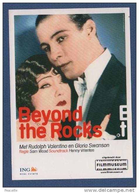 CP BEYOND THE ROCKS - RUDOLPH VALENTINO - GLORIA SWANSON - ING REAL ESTATE - FILMMUSEUM - Affiches Sur Carte