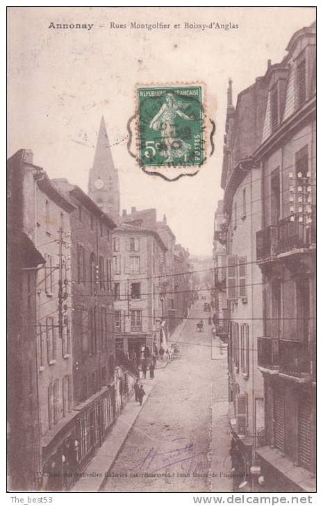 Annonay   -   Rues Montgolfier Et Boissy D'Anglas - Annonay