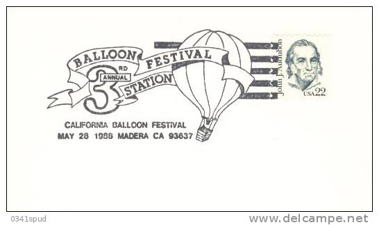 1988 USA  Vol Par Ballon  Balloon Flight  Volo Con Pallone - Mongolfiere