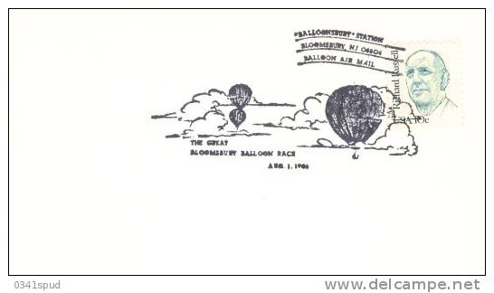 1986 USA   Vol Par Ballon  Balloon Flight  Volo Con Pallone - Mongolfiere
