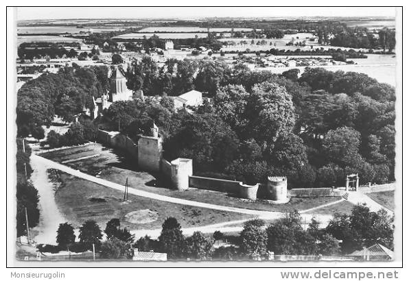 17) FL) SURGERES, Vue Aérienne, Le Chateau Et L'Eglise CPSM 150X105 - Surgères