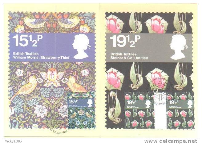 Großbritannien / United Kingdom - Maxicards Mi-Nr 923/926  - 4 Karten / Four Cards (b011) - Carte PHQ