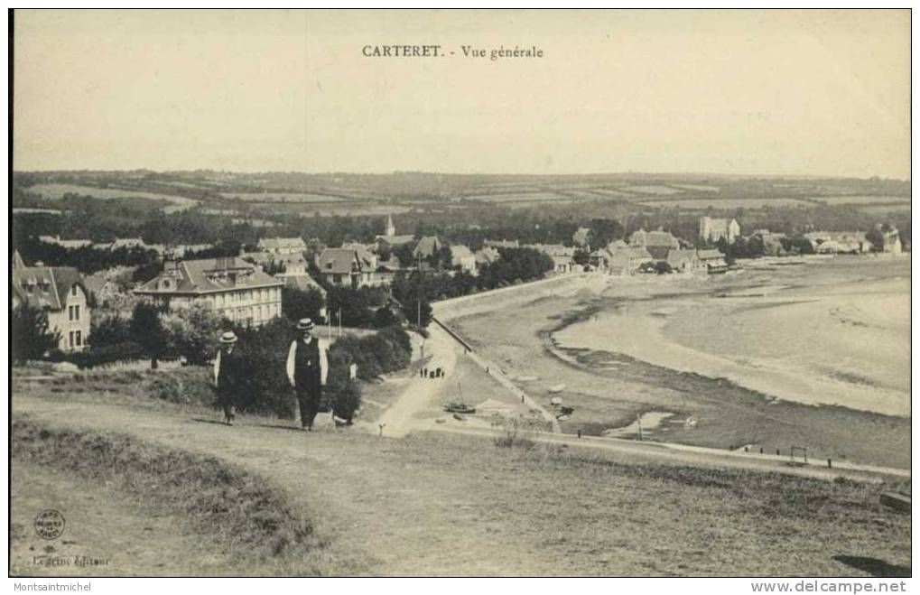 Carteret Manche 50. Grand Hôtel De La Mer Et Les Quais. Bâteaux. Promeneurs. Neuve. - Carteret