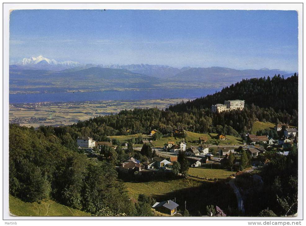 CPSM  SAINT CERGUE Vue Aérienne  Le Mont Blanc Et Le Léman - Saint-Cergue