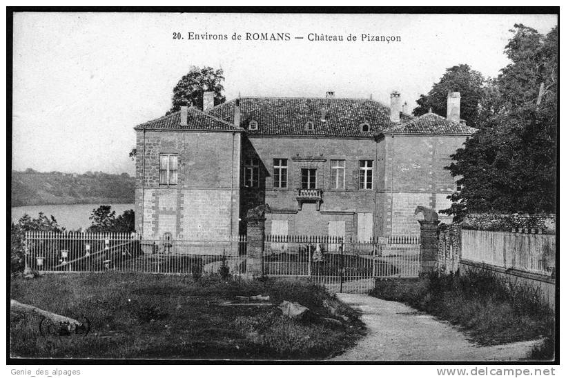 26 Environs De Romans - Château De Pizançon, Dos Divisé écrit - Romans Sur Isere