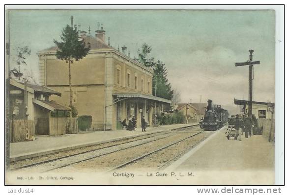 517 C/ CPA CORBIGNY (58)  LA GARE  P L M. - Corbigny