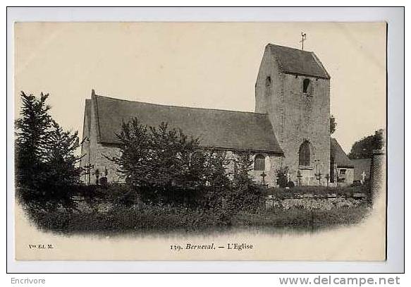 Cpa BERNEVAL L'église - Ed Vve Ed M 139 - Berneval