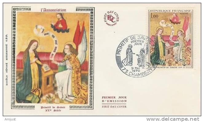 France 1970 Timbres No. 1640  Sur Lettre 1er Jour (FDC) Primitif De Savoie - 1970-1979