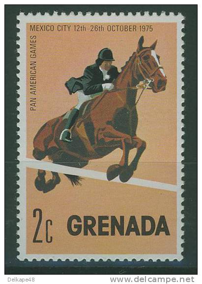 Grenada 1975 Mi 703 ** Show Jumping / Reiten / Equestrianis - Hippisme - Pan Amercican Games In Mexico-City 1975 - Hippisme