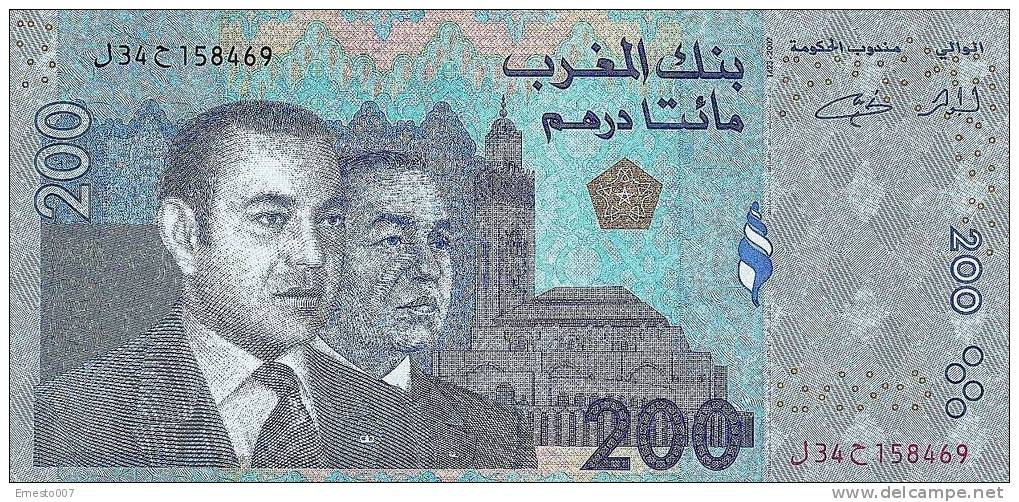 MOROCCO/MARROCCO 200 DIRHAMS NOTE - NEW! - Marocco