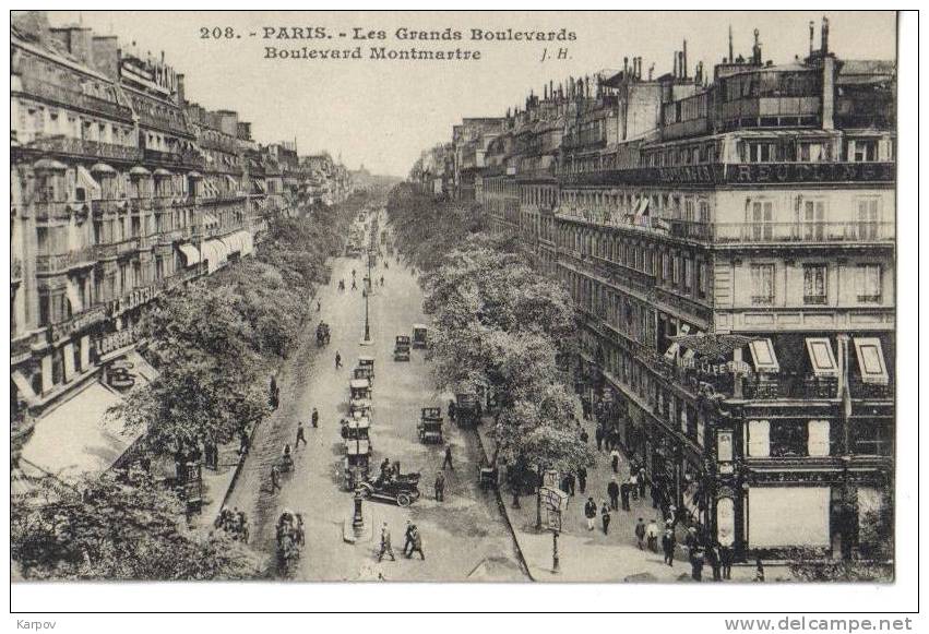 CPA ANIMEE - PARIS - GRANDS BOULEVARDS - Distretto: 02