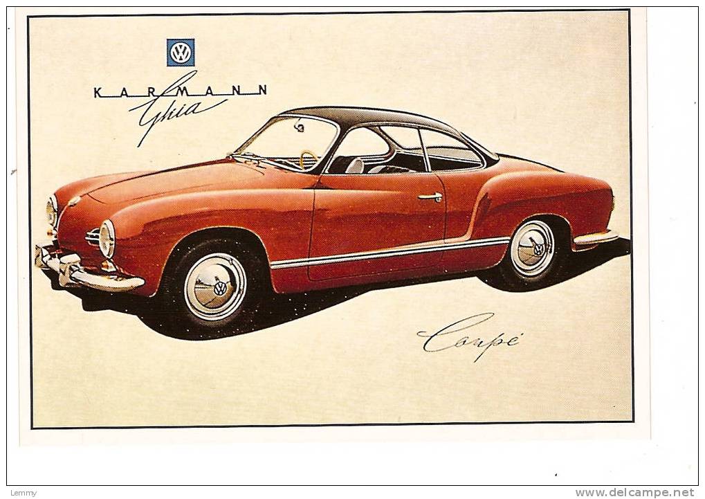 AUTOMOBILE  -  VOLKSWAGEN - KARMANN GHIA COUPE ROUGE - PKW