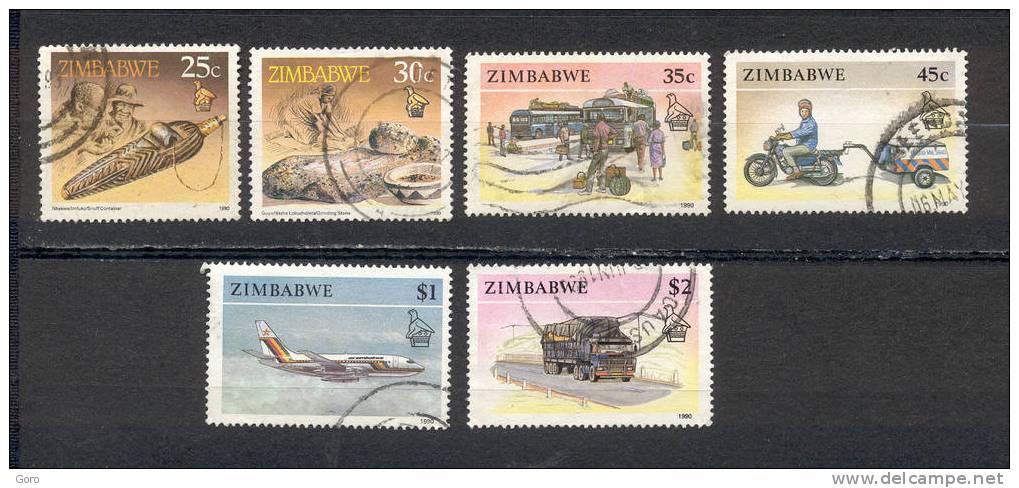Zimbabwe  1990.-  Y&T Nº   201 Y 203 Y 205 Y 207/9 - Zimbabwe (1980-...)