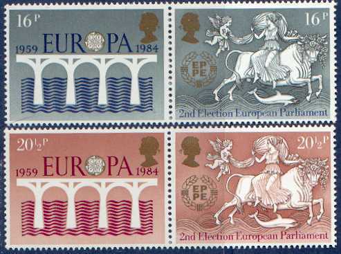 CEPT / Europa 1984 Grande Bretagne N° 1126 à 1129 ** Pont De La Coopération Européenne - 1984