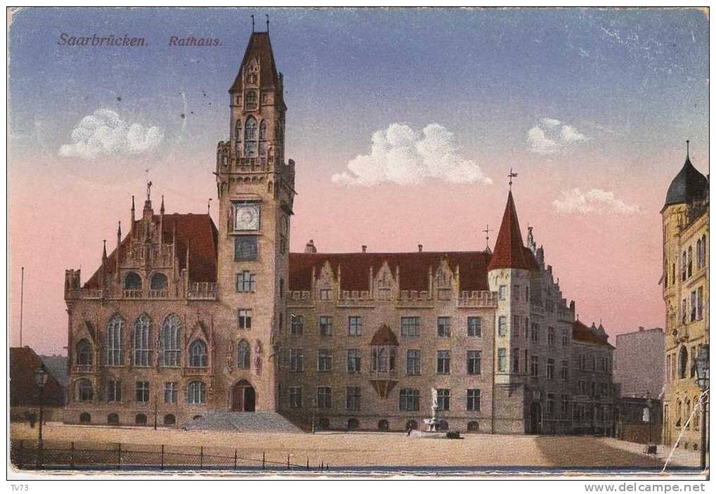 Cpc1470 - Saarsbrücken - Rathaus (Allemagne) - Saarbruecken