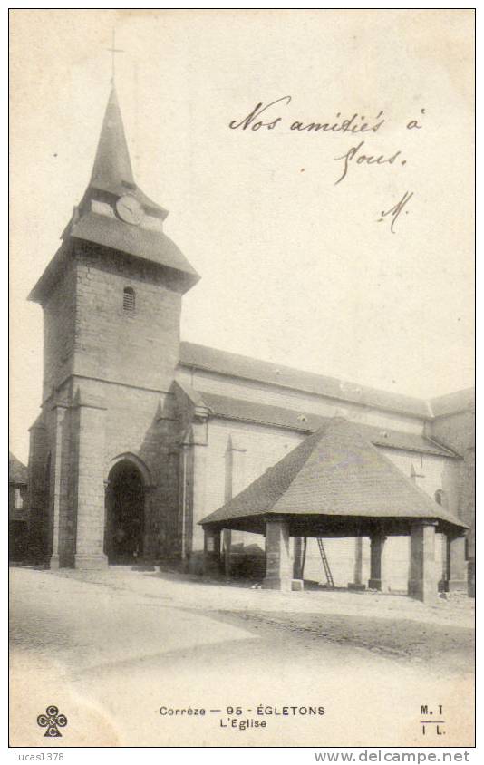 19 /  EGLETONS / L EGLISE / DOS NON DIVISE 1903 - Egletons