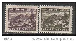 BULGARIE - 1948 - Serie Courante - Mont Malyoviza - 2v** - Naturaleza