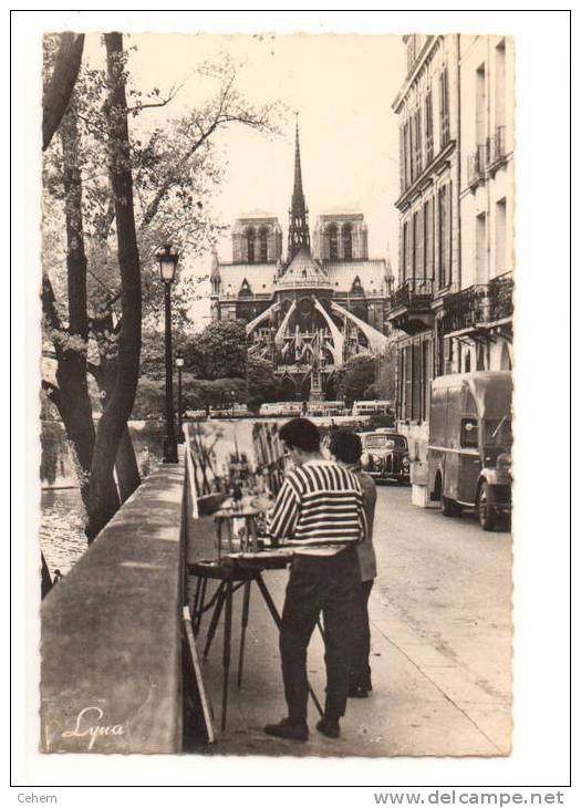 PARIS 75 ILE SAINT LOUIS METIERS ARTISTE PEINTRE CPSM GLACEE - Autres & Non Classés